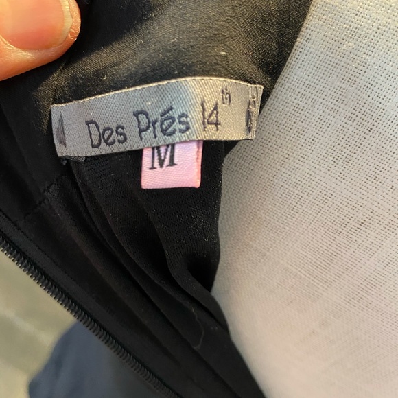 Little Black Dress with Cream Bow Detail M - Picture 3 of 3